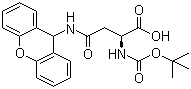 structure of CAS# 65420-40-8, N-叔丁氧羰基-N'-氧蒽基-L-天门冬酰胺