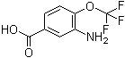 structure of CAS# 656-06-4, 3-Amino-4-trifluoromethoxybenzoic acid