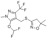 CAS # 656825-92-2, 3-(5-difluoromethoxy-1-methyl-3-trifluoromethyl-1H-pyrazole-4-ylmethylthio)-5,5-dimethyl-2-isoxazoline