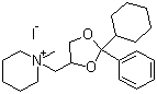 CAS # 6577-41-9, Oxapium iodide, 1-[(2-Cyclohexyl-2-phenyl-1,3-dioxolan-4-yl)methyl]-1-methyl-3,4,5,6-tetrahydro-2H-pyridine iodide