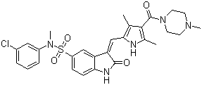 structure of CAS# 658084-23-2, SU 11274