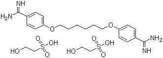 structure of CAS# 659-40-5, 己脒定二(羟乙基磺酸)盐