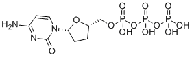 CAS # 66004-77-1, 2',3'-Dideoxycytidine 5'-triphosphate, ddCTP, [[(2S,5R)-5-(4-amino-2-oxopyrimidin-1-yl)oxolan-2-yl]methoxy-hydroxyphosphoryl] phosphono hydrogen phosphate