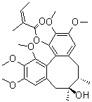 CAS # 66056-22-2, Angeloylgomisin H, (2Z)-2-Methyl-2-butenoic acid (6S,7S,12aR)-5,6,7,8-tetrahydro-7-hydroxy-2,3,10,11,12-pentamethoxy-6,7-dimethyldibenzo[a,c]cycloocten-1-yl ester