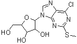 CAS # 66212-83-7, 6-Chloro-2-(methylthio)-9-pentofuranosyl-9H-purine
