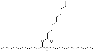 CAS # 6624-05-1, 2,4,6-Trinonyl-1,3,5-trioxane, 2,4,6-Trinonyl-s-trioxane, NSC 55219