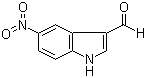 structure of CAS# 6625-96-3, 5-硝基吲哚-3-甲醛