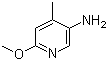 structure of CAS# 6635-91-2, 5-Amino-2-methoxy-4-methylpyridine