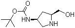 structure of CAS# 663948-85-4, [(3S,5S)-5-(Hydroxymethyl)-3-pyrrolidinyl]carbamic acid tert-butyl ester