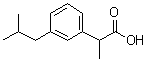 structure of CAS# 66622-47-7, alpha-Methyl-3-(2-methylpropyl)benzeneacetic acid