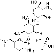 structure of CAS# 66803-19-8, 硫酸小诺米星