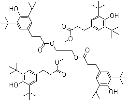 structure of CAS# 6683-19-8, Pentaerythritol tetrakis(3-(3,5-di-tert-butyl-4-hydroxyphenyl)propionate)