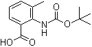 structure of CAS# 669713-59-1, 2-[叔丁氧羰基氨基]-3-甲基苯甲酸