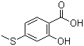 CAS # 67127-67-7, 2-Hydroxy-4-(methylthio)benzoic acid, 2-Hydroxy-4-(methylsulfanyl)benzoic acid