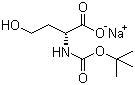 CAS # 67198-87-2, N-[(tert-Butoxy)carbonyl]-D-homoserine monosodium salt, Boc-D-homoserine sodium salt