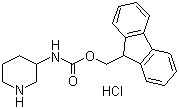 structure of CAS# 672310-13-3, 3-哌啶基氨基甲酸 9H-芴-9-基甲酯单盐酸盐