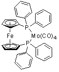 structure of CAS# 67292-28-8, [1,1'-二(二苯基膦基)二茂铁-P,P']四羰基钼
