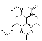 structure of CAS# 6730-10-5, 1,3,4,6-Tetra-O-acetyl-2-acetamido-2-deoxy-beta-D-mannopyranose