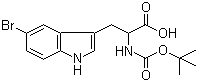 structure of CAS# 67308-26-3, N-叔丁氧羰基-5-溴-DL-色氨酸