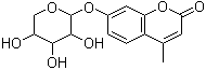 structure of CAS# 6734-33-4, 4-甲基伞形酮酰-beta-D-吡喃木糖苷
