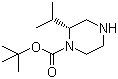 (R)-1-叔丁氧羰基-2-异丙基哌嗪分子结构 (CAS 674792-04-2)