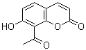 structure of CAS# 6748-68-1, 8-乙酰基-7-羟基-2H-1-苯并吡喃-2-酮