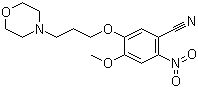 structure of CAS# 675126-26-8, 4-甲氧基-5-(3-吗啉丙氧基)-2-硝基苯甲腈
