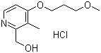 structure of CAS# 675198-19-3, [4-(3-Methyoxypropoxy)-3-methyl-2-pyridinyl]methanol hydrochloride