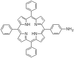structure of CAS# 67605-64-5, 4-(10,15,20-Triphenylporphyrin-5-yl)phenylamine