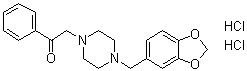 CAS 登录号：6761-63-3, 2-(4-胡椒基-1-哌嗪基)苯乙酮二盐酸盐