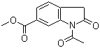 structure of CAS# 676326-36-6, 1-乙酰基-2,3-二氢-2-氧代-1H-吲哚-6-羧酸甲酯