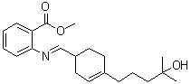 CAS # 67634-12-2, 2-[[[4-(4-Hydroxy-4-methylpentyl)-3-cyclohexen-1-yl]methylene]amino]benzoic acid methyl ester
