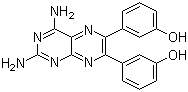 structure of CAS# 677297-51-7, 3,3'-(2,4-二氨基-6,7-蝶啶二基)二苯酚