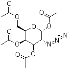 structure of CAS# 67817-30-5, 1,3,4,6-Tetra-O-acetyl-2-azido-2-deoxy-alpha-D-galactopyranose