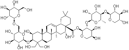 CAS # 67884-05-3, Deapioplatycodin D3, (2beta,3beta,16alpha)-3-[(6-O-beta-D-Glucopyranosyl-beta-D-glucopyranosyl)oxy]-2,16,23,24-tetrahydroxy-olean-12-en-28-oic acid O-beta-D-xylopyranosyl-(1&rarr;4)-O-6-deoxy-alpha-L-mannopyranosyl-(1&rarr;2)-alpha-L-arabinopyranosyl ester