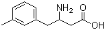 structure of CAS# 678969-19-2, 3-氨基-4-(3-甲基苯基)丁酸