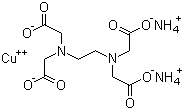 CAS 登录号：67989-88-2, EDTA-铜铵络合物, 乙二胺四乙酸铜二铵