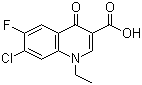 structure of CAS# 68077-26-9, 7-氯-1-乙基-6-氟-4-氧代-1,4-二氢-3-喹啉羧酸