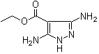 structure of CAS# 6825-71-4, Ethyl 3,5-diamino-4-pyrazolecarboxylate