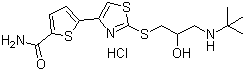 structure of CAS# 68377-91-3, Arotinolol hydrochloride