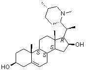 CAS # 68422-01-5, Hapepunine, N-Methyl-(22S,25S)-dihydrotomatidenol