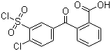 structure of CAS# 68592-12-1, 2-[4-Chloro-3-(chlorosulfonyl)benzoyl]benzoic acid