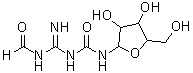CAS # 686299-20-7, N-[(Formylamino)iminomethyl]-N'-pentofuranosylurea