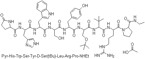 structure of CAS# 68630-75-1, 布舍瑞林醋酸盐