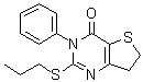 structure of CAS# 686770-80-9, 6,7-二氢-3-苯基-2-(丙硫基)噻吩并[3,2-d]嘧啶-4(3H)-酮