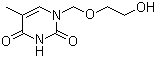 structure of CAS# 68724-11-8, 1-(2-Hydroxyethoxy)methyl-5-methyluracil