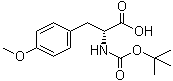 structure of CAS# 68856-96-2, N-(tert-Butoxycarbonyl)-D-4-methoxyphenylalanine