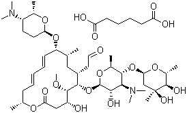 structure of CAS# 68880-55-7, Spiramycin adipate