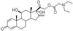 CAS 登录号：6890-42-2, 泼尼立定 21-二乙基氨基乙酸酯