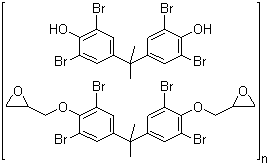 CAS # 68928-70-1, Tetrabromobisphenol A-tetrabromobisphenol A diglycidyl ether copolymer, 2,2'-[(1-Methylethylidene)bis[(dibromo-4,1-phenylene)oxymethylene]]bis[oxirane]-4,4'-(1-methylethylidene)bis[2,6-dibromophenol] copolymer